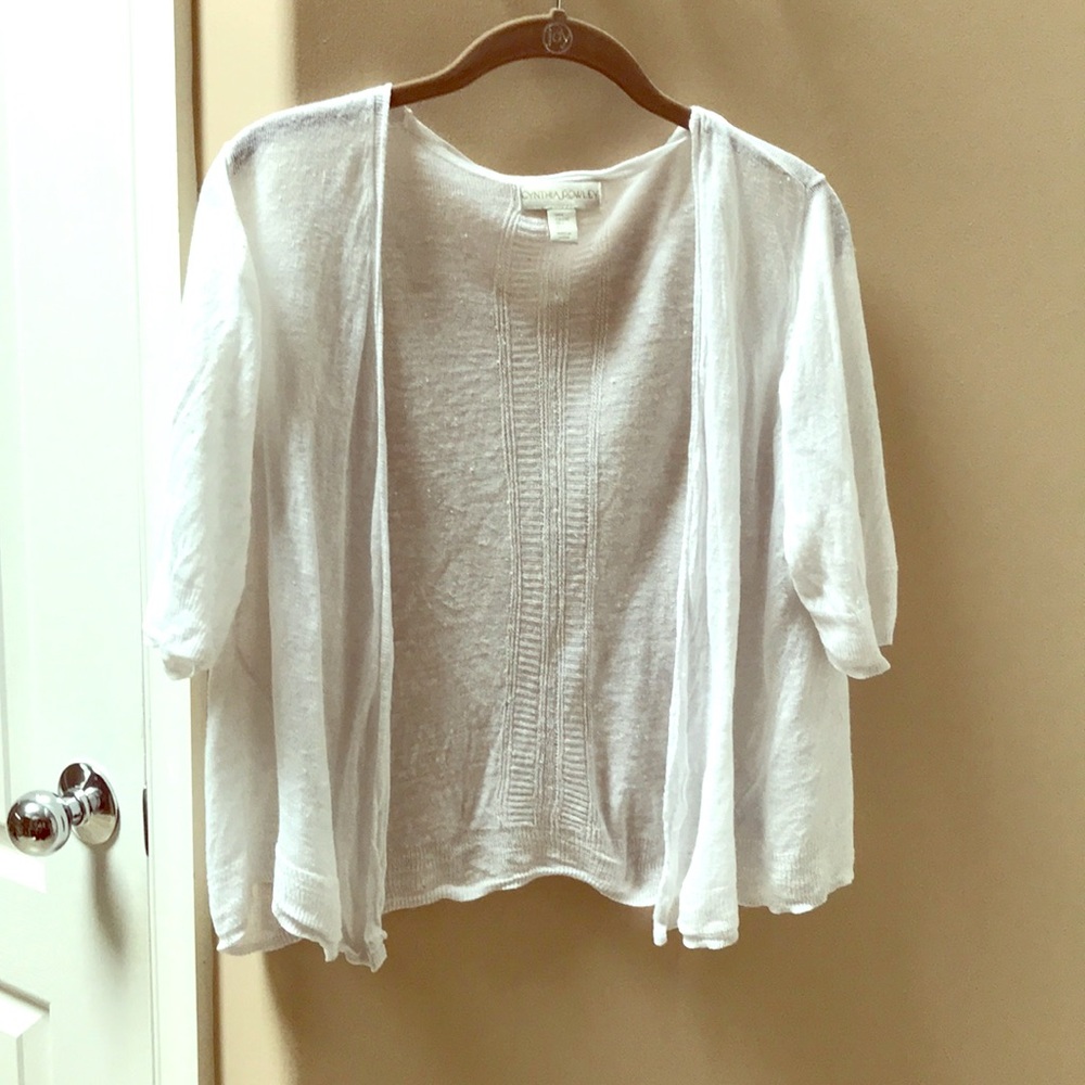 White open sweater
